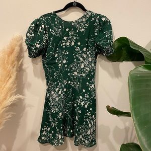 Reformation Irma Floral Short Sleeve minidress